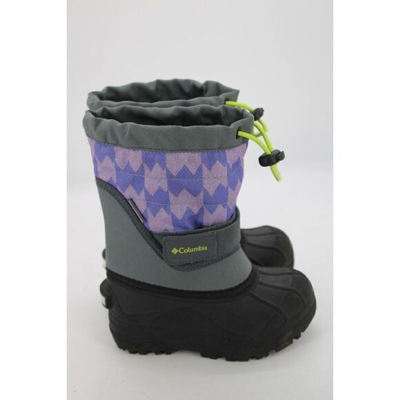 Columbia Boots Pink & Purple Chevron Girls (BC 1327-054) Winter Snow Size 10 - Picture 6 of 10